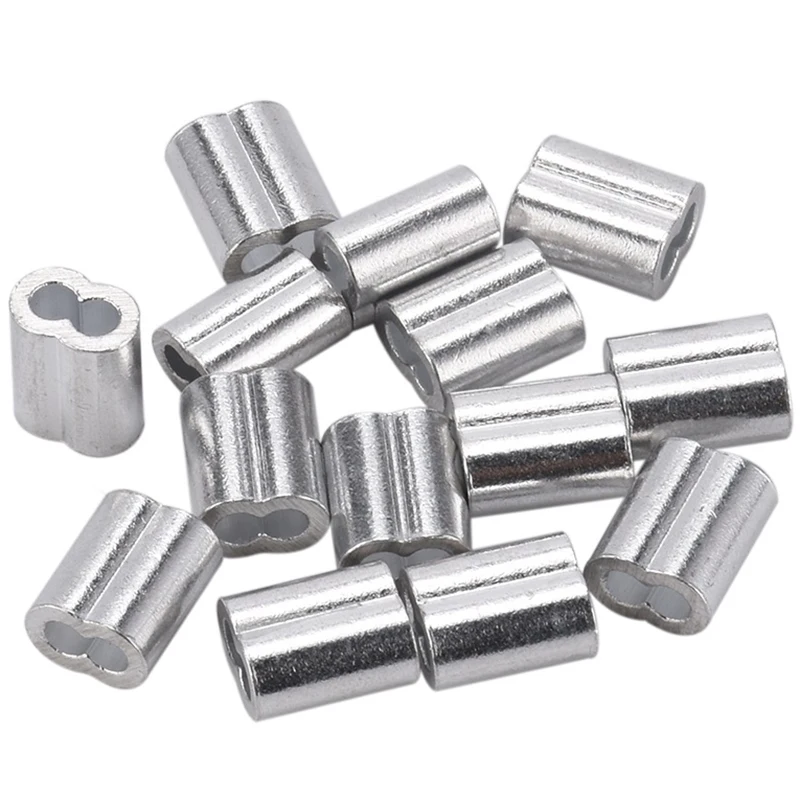 Алюминий плиссированные ОБЖИМНАЯ втулка двойное отверстие 8 гранная витая