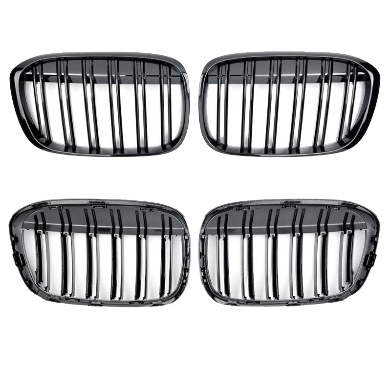 Пара двойных планок передний бампер решетка радиатора для BMW X1 F48 F49 2015 2019