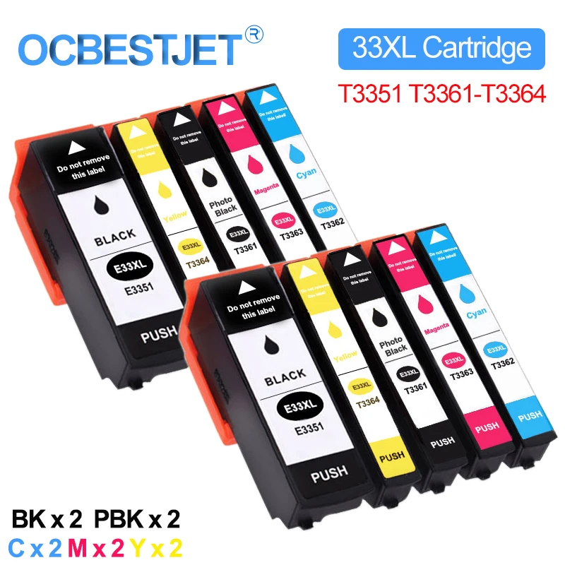 

33XL T3351 T3361 Compatible Ink Cartridge For Epson XP-530 XP-630 XP-830 XP-635 XP-540 XP-640 XP-645 XP-900 XP-7100 Printer