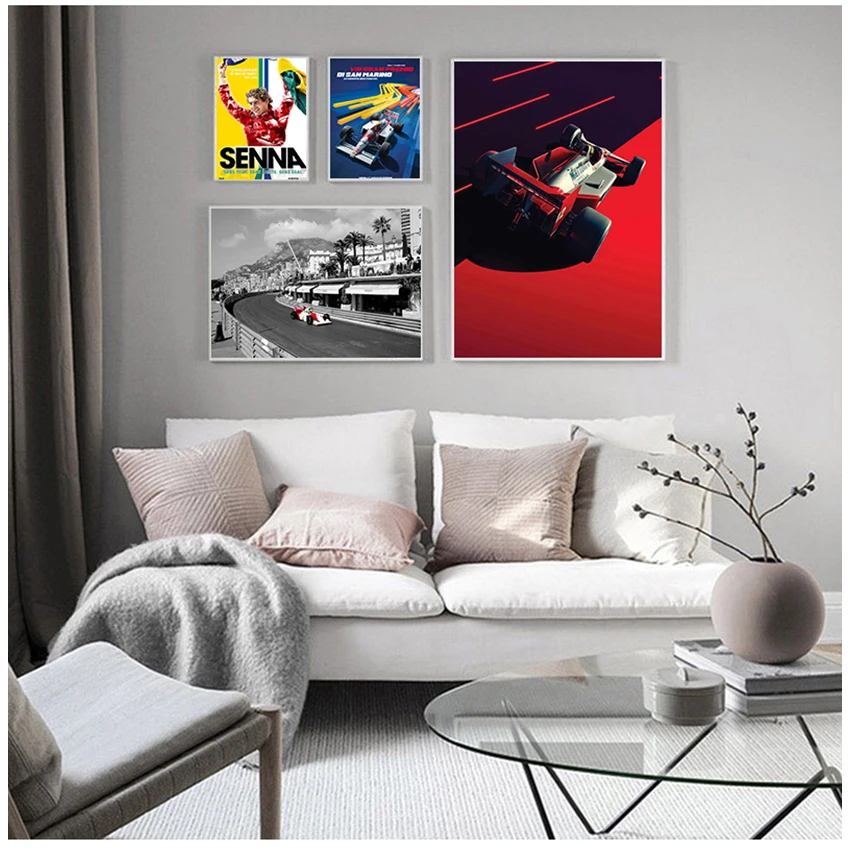 Постеры для украшения стен Айртон Сенна F1 формула макларена чемпион мира