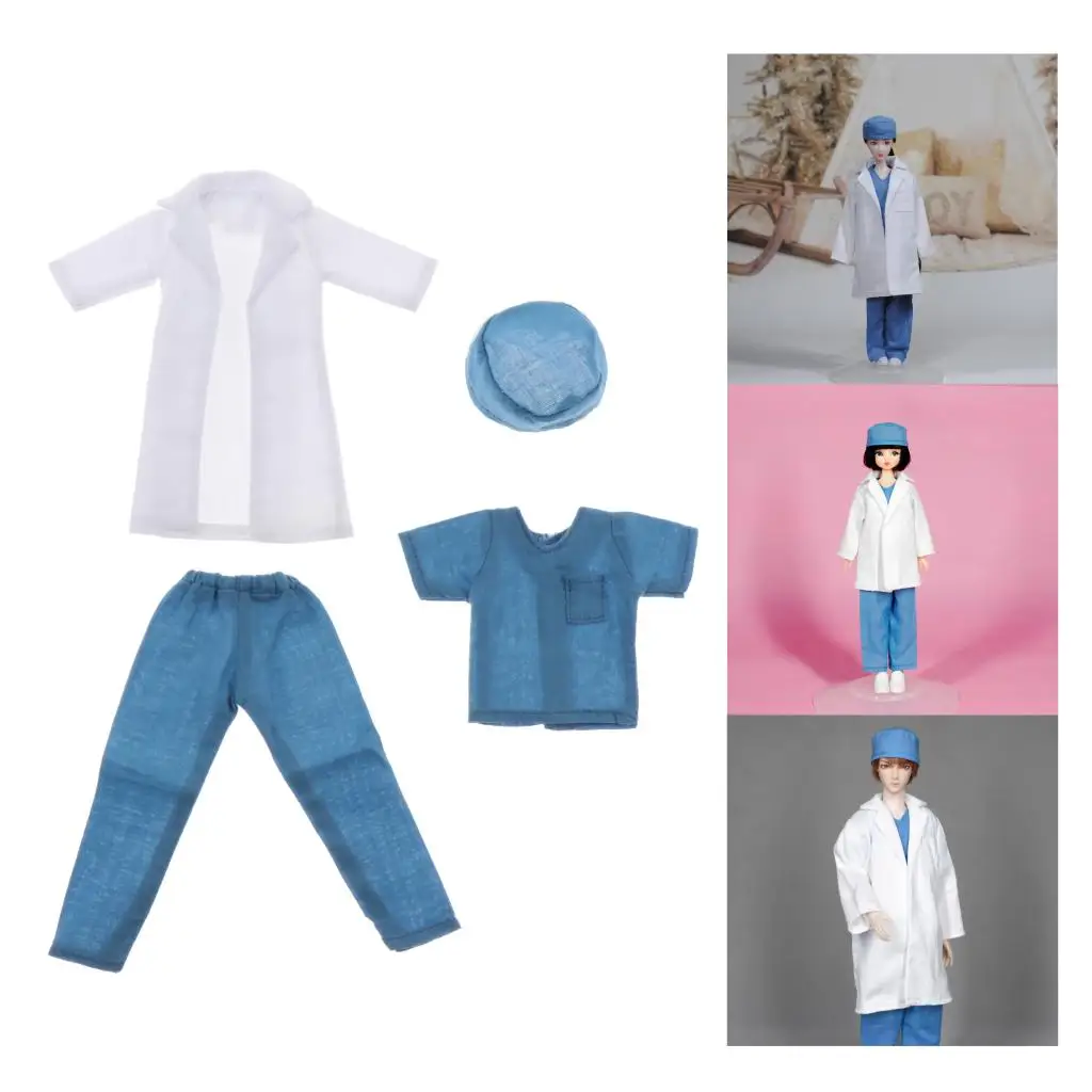 

1/8 BJD Dolls 22CM Ball-jointed Doll Outfits Accessories Doctor Clothes Full Set