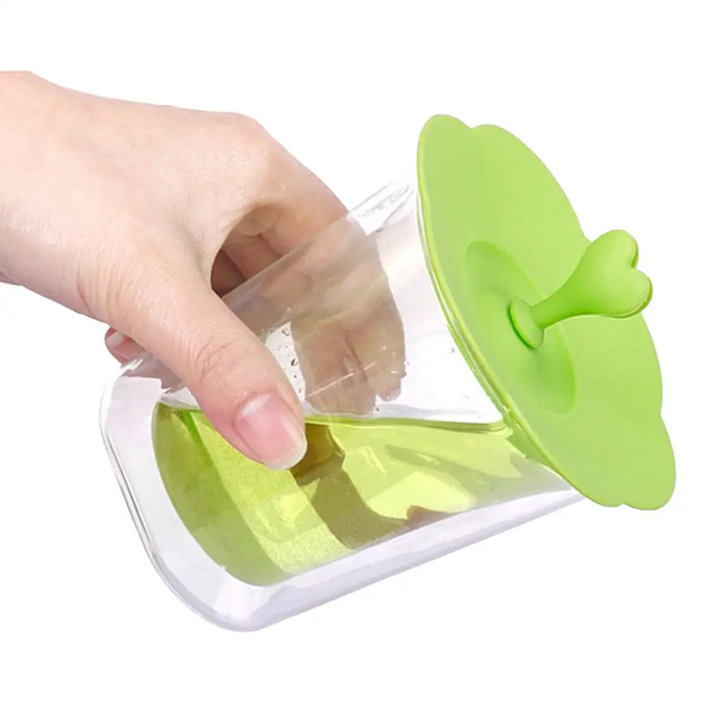 Многоразовая безопасная Силиконовая ручка в форме сердца стеклянная кофейная