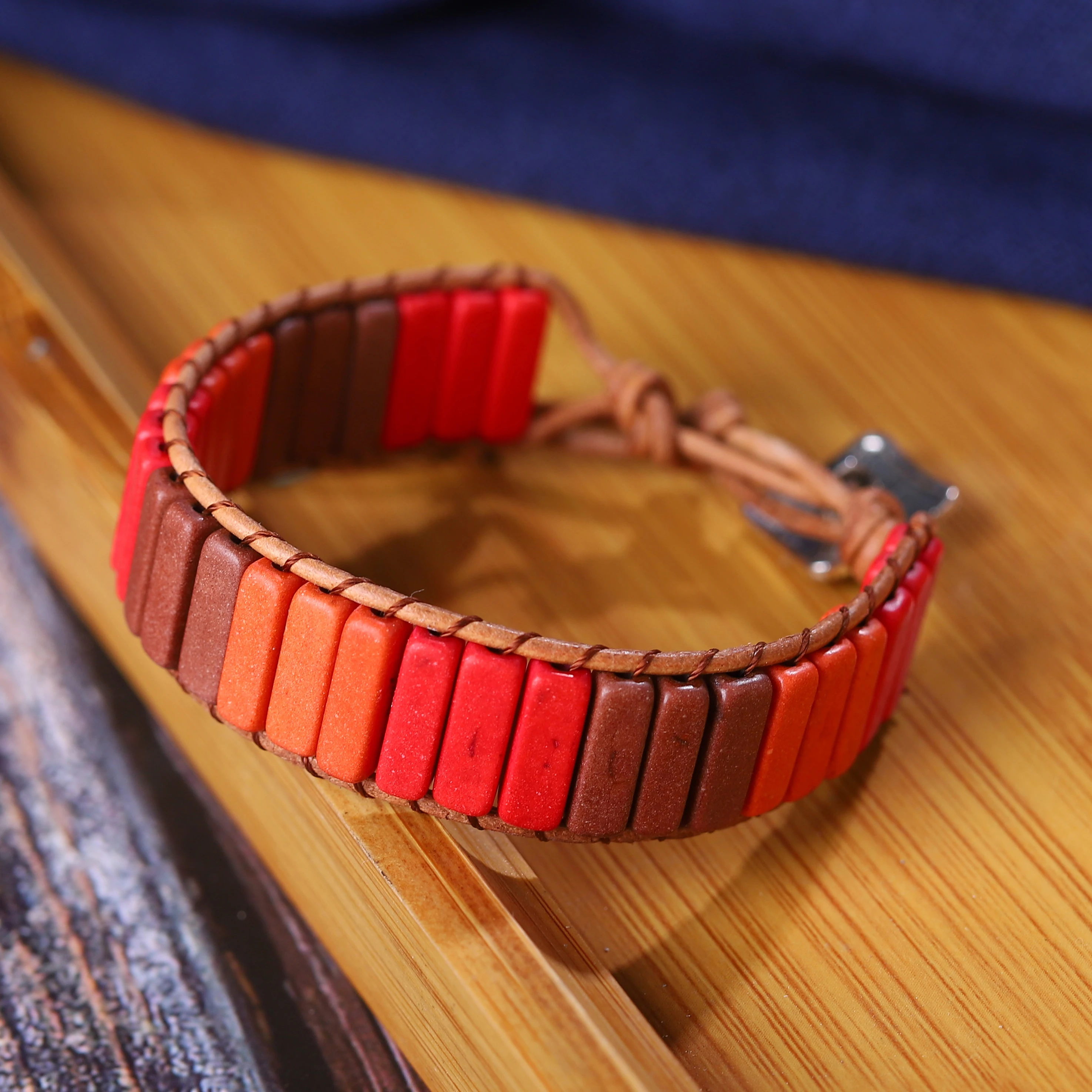 Handmade Colorful Stone Bracelets Chakra Leather Wrap Beads Yoga For Women/Men Jewelry Gift | Украшения и аксессуары