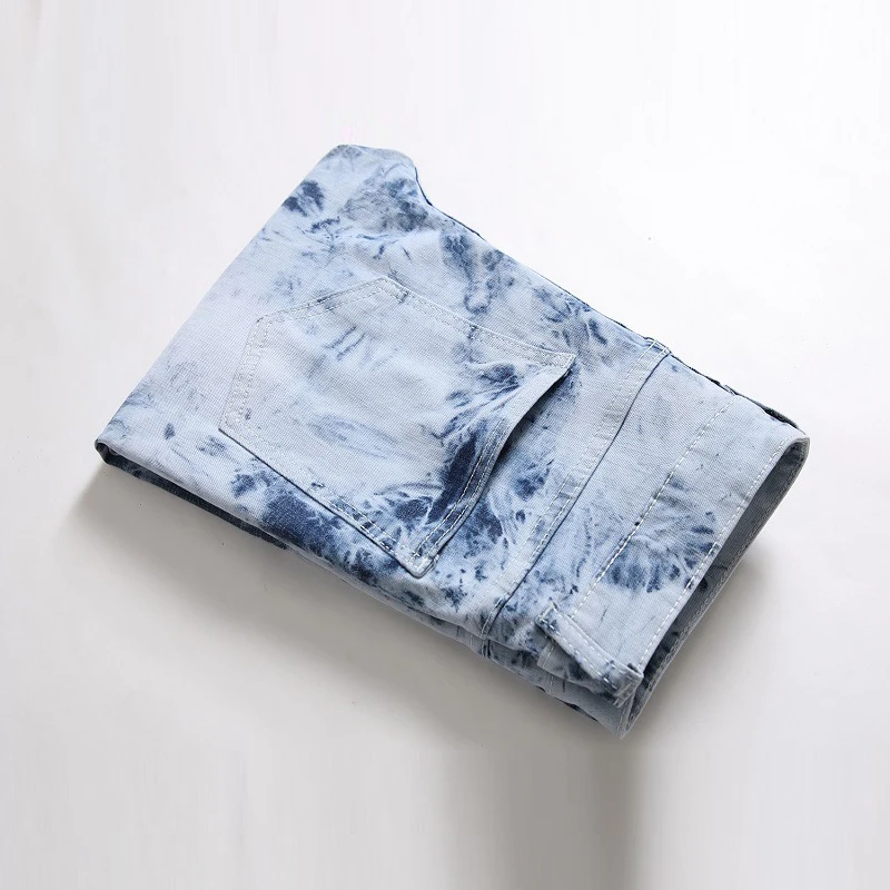 

Men's Cross Border Supply Of European Foreign Trade Jeans Men's Light Stretch Motorcycle Pants