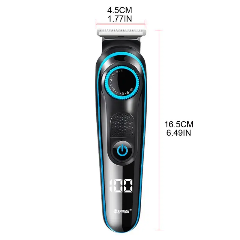 

5 in 1 Electric Hair Clippers for Men Nose Beard Trimmer Cordless USB Rechargeable LCD Display Multifunctional Razor Travel Port