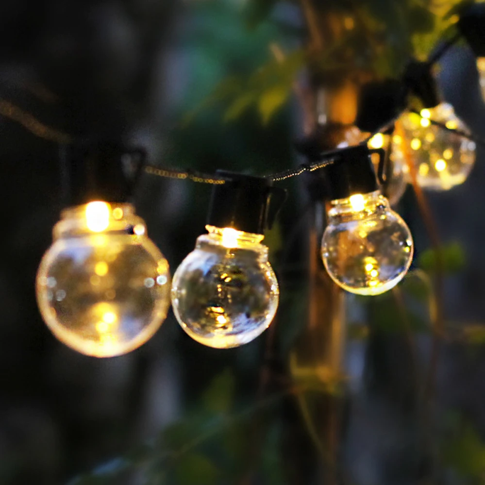 

6M Led String Light Ball Globe Bulb Fairy Lights Chain G50 Outdoor Garden Patio Garland Wedding Party Christmas Decoration