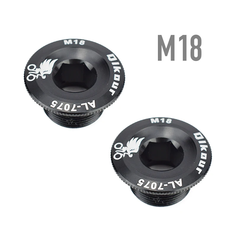 2PCS M18 black 1 шт. зубная пластина крышка шатуна кривошипная крышка M20 M18 M19 M15 MTB шатун для велосипеда алюминиевый BMX дорожный велосипедный фитинг 4 цвета - Цвет: 2PCS M18 black