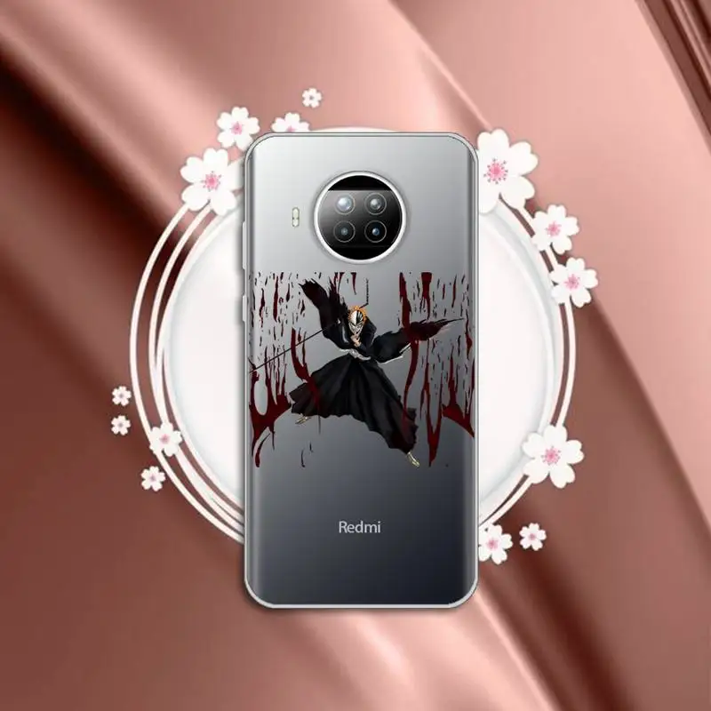 

Anime Bleach Phone Case Transparent for Xiaomi mi Redmi note 10 t 8 9 pro lite 11 Samsung S 8 9 10 20