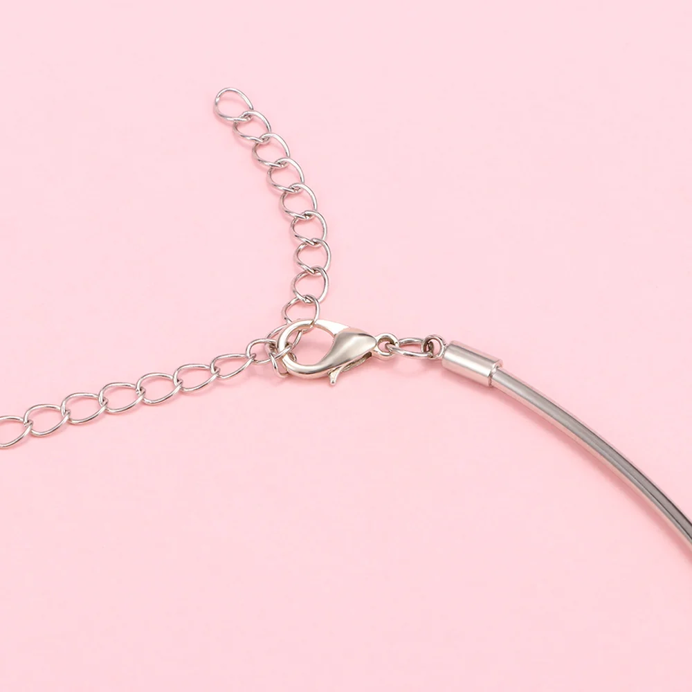 2019 Новое модное женское ожерелье стразы из полированного золота металлический