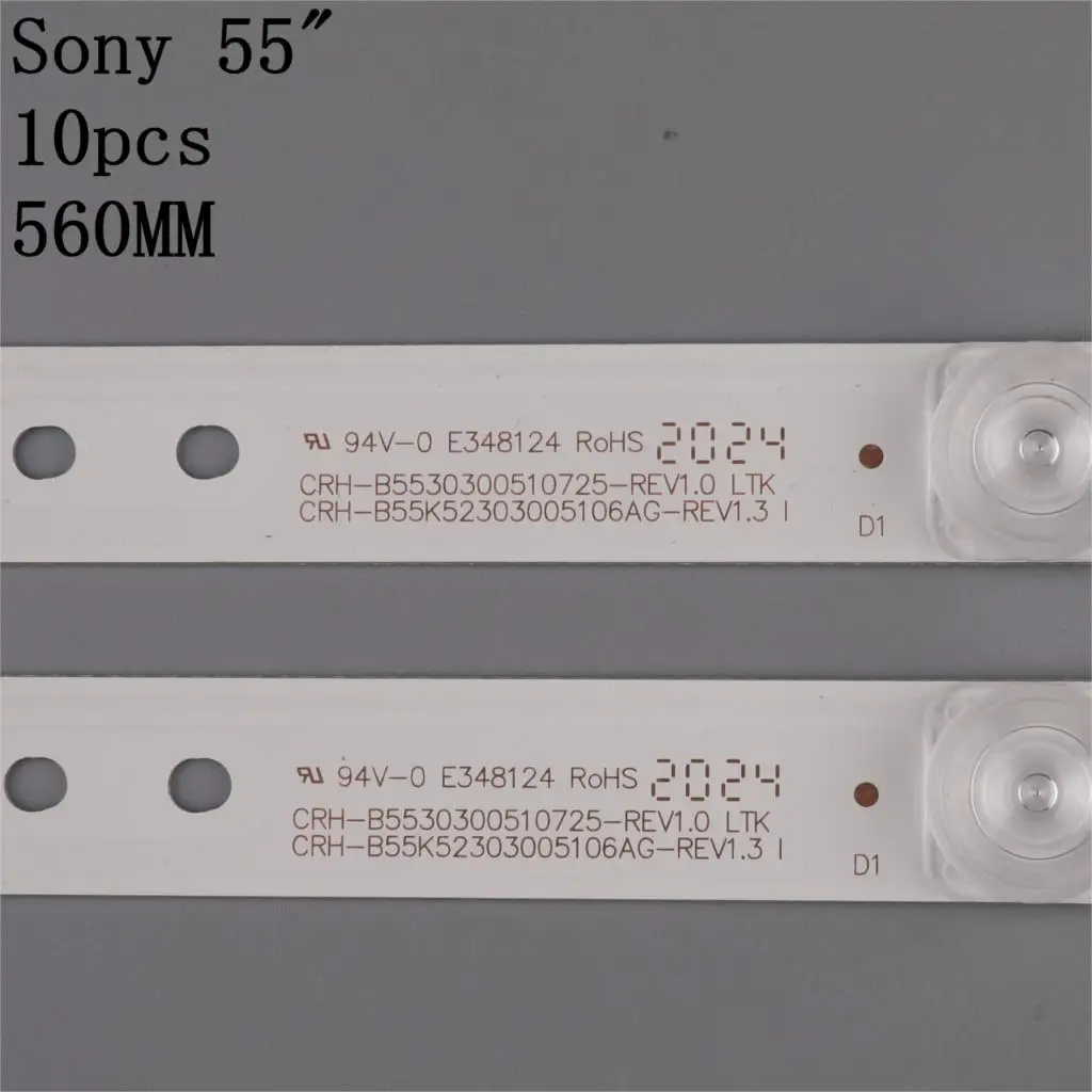 10pcs  LED Backlight Strips for Contex 55inch MS-L1543 V2 A3 188-192LM CX550DLEDM 188-192LM