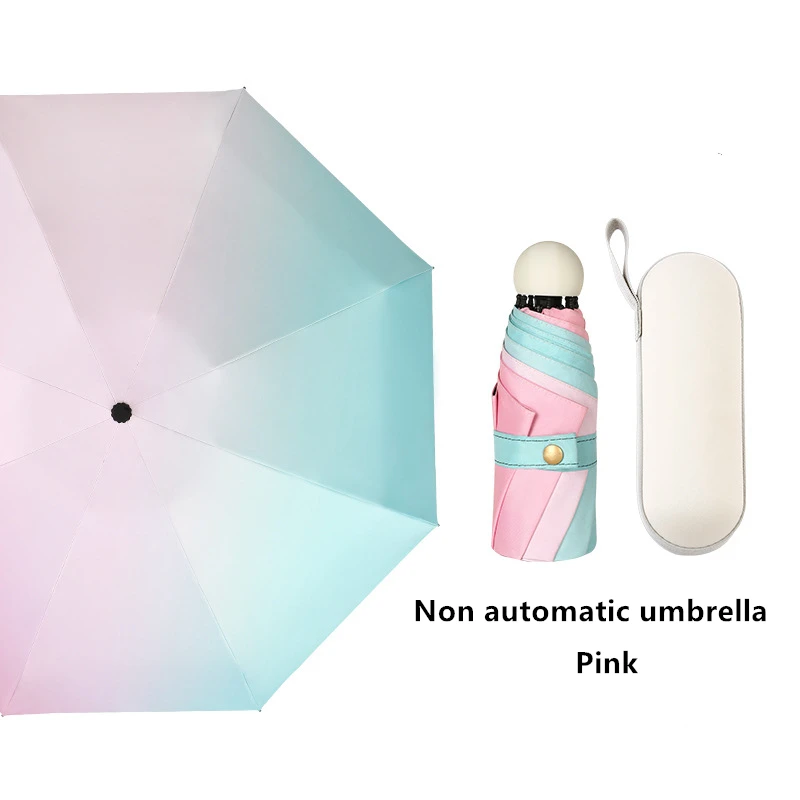 New Automatic Umbrella Rain Women Gradient Color Folding Umbrellas Windproof Black Coating Anti UV Parasol Women's Girl | Дом и сад