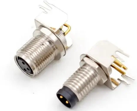 

M8 3/4/5Pin right angle locking Connectors Aviation Plug Socket