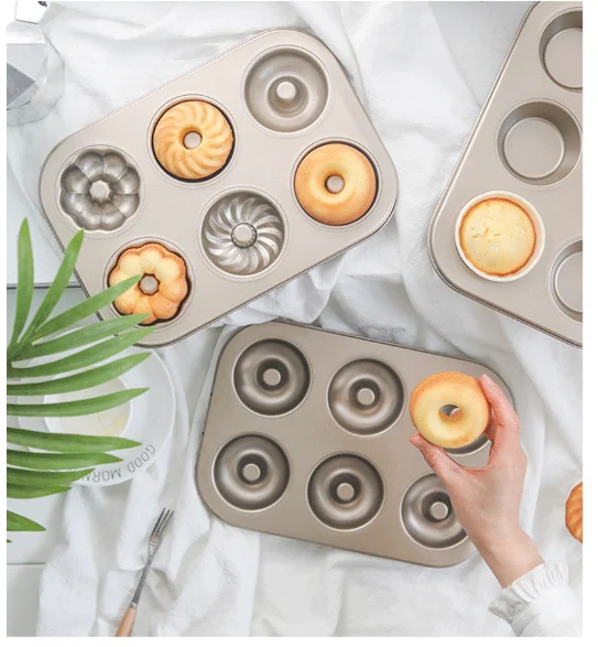 6 полостей мини пончики форма для торта шоколадное печенье торт кекс бытовой
