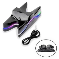 led dual usb controller charger creative ufo shape fast charging powered dock station stand for playstation for ps4 game handle