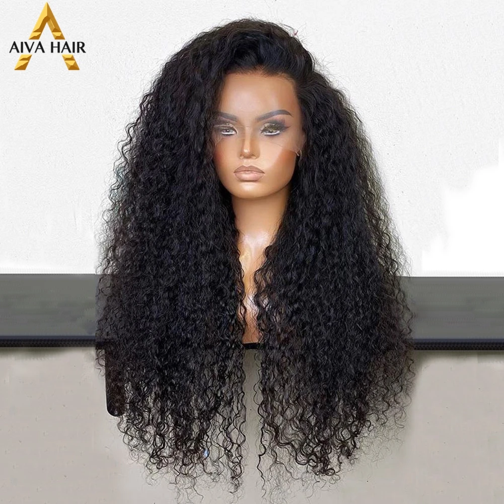 

Curly Black Synthetic Lace Front Wig Heat Resistant Ombre Platinum Blonde Wig Afro Kinky Curly Wigs Aiva Cosplay Wigs For Women