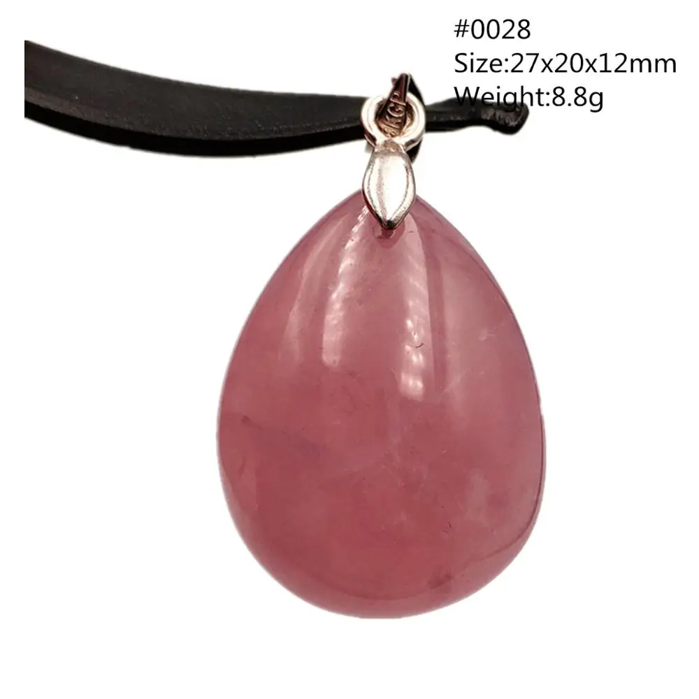 Натуральный розовый кварц для мужчин и женщин ожерелье кулон из Мадагаскар