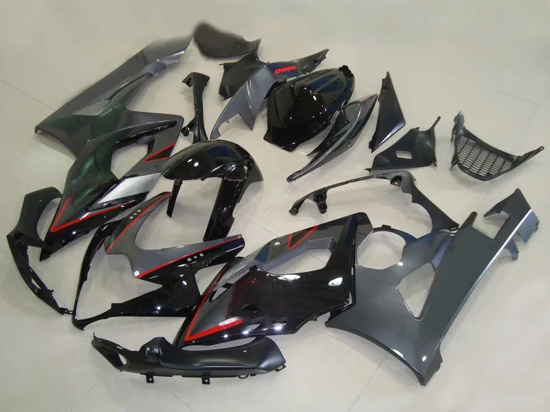 ABS Матовый и блестящий черный обтекатель Набор для GSXR1000 2005 2006 GSX-R1000 K5 05 06 литьевая