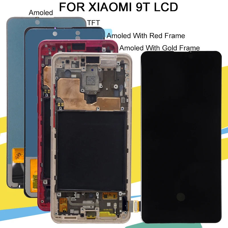 

Amoled For Xiaomi 9T Lcd K20 Pro Touch Screen Digitizer Assembly For Redmi K20 Display With Frame Free Shipping