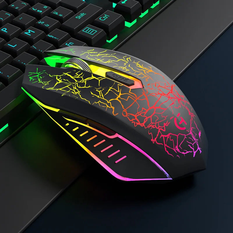 

Wrangler Wireless 2.4G Mouse 6d Button Colorful Luminous Game E-Sports Mouse Gamer Gaming Accessories Computer Mouse Wireless