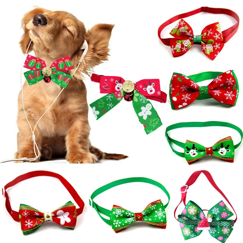 Принтом в виде рождественского кота ошейник для кошки галстук бабочка собаки