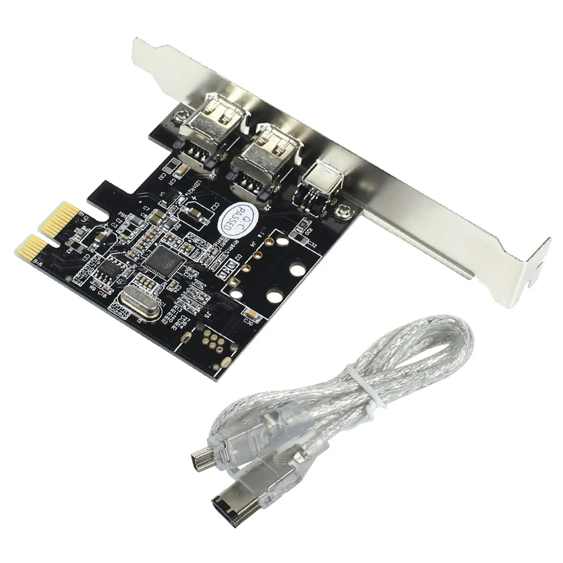 PCIe Combo 3 порта 1394A 1x 4Pin 2x 6Pin Плата расширения PCI Express к IEEE 1394 контроллер адаптера для