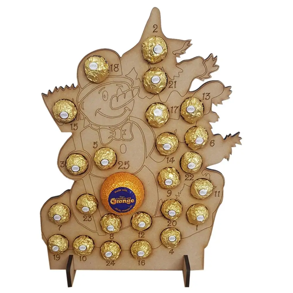 Рождественский календарь деревянный выдалбливают комплекса предпусковых