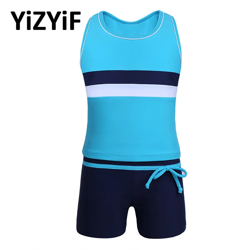 Детский купальный костюм танкини для девочек детский купальник бикини комплект