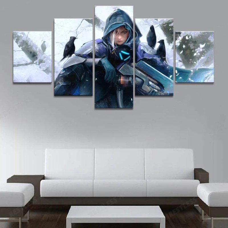 Печать на холсте 5 шт. игровой постер Ana Amari Overwatch Hd печать картины для гостиной