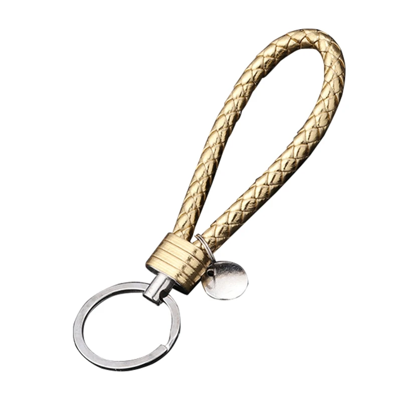 Мужской плетеный кожаный Веревка ручной работы Waven брелок из цинкового сплава