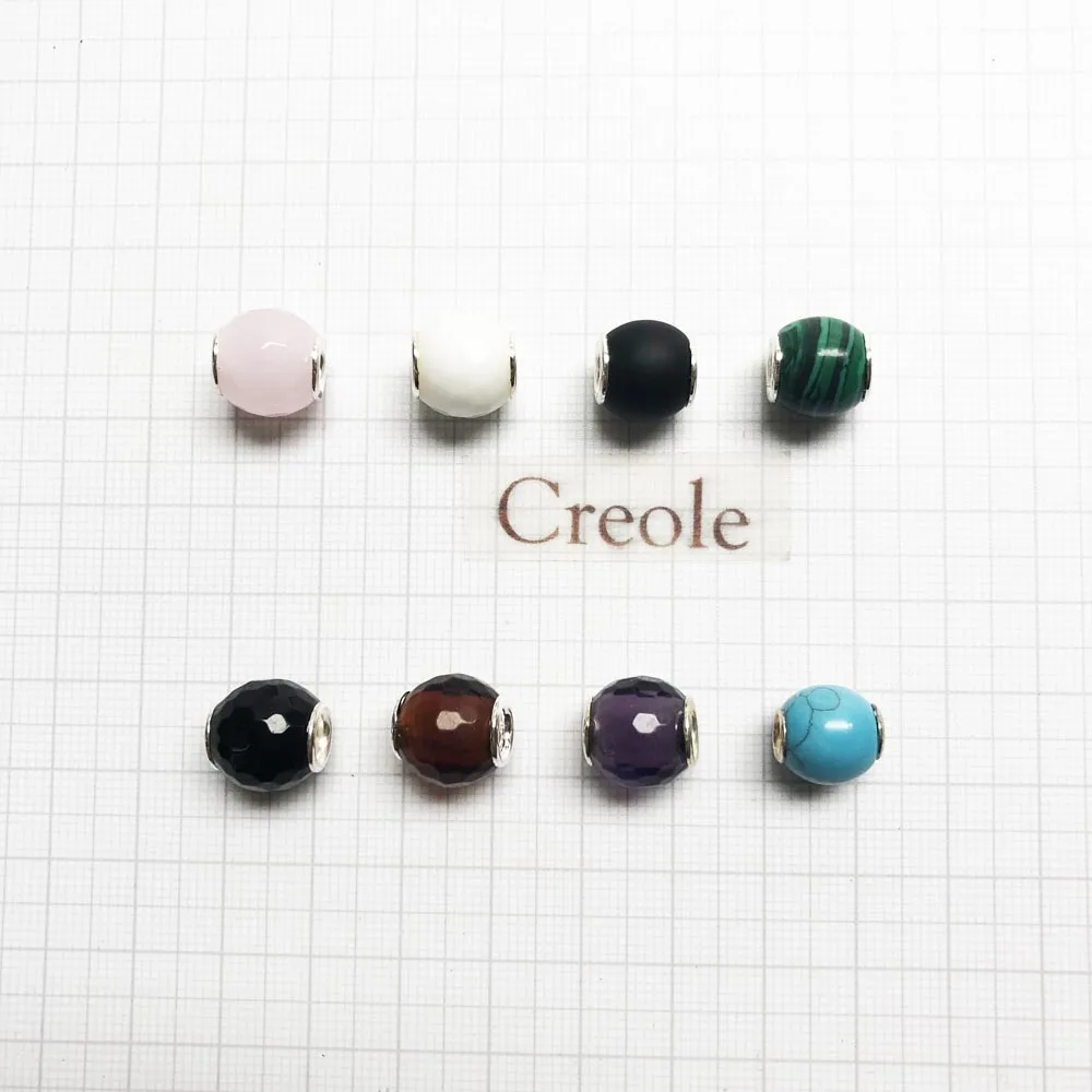 Голубой зеленый черный белый коричневый фиолетовый розовый Очаровательные бусы