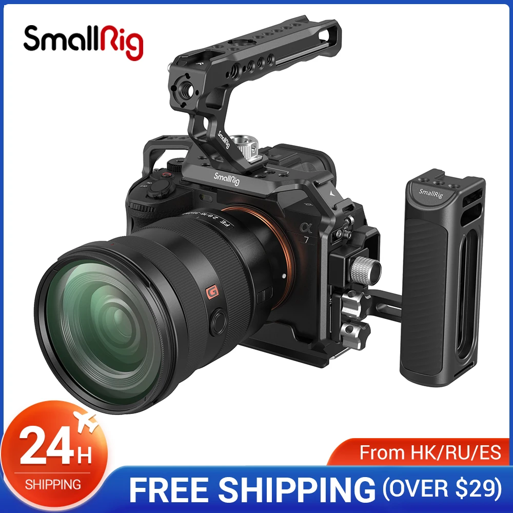 

SmallRig Full DSLR Cage for Sony Alpha 7 IV / Alpha 7S III Advanced Cage Kit L-Bracket Baseplate for Sony A 7 IV /A 7S III 3669
