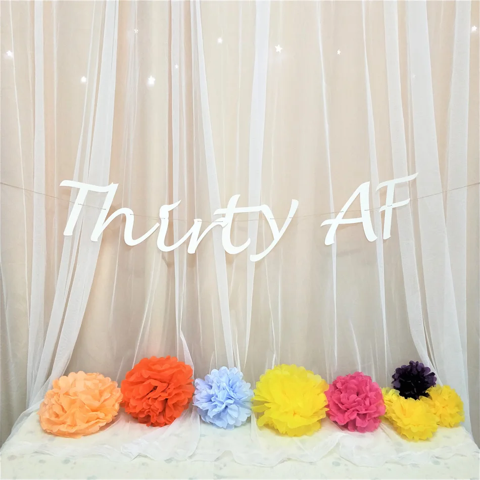 Подвесные украшения из бумаги с надписью тридцать AF сделай сам для вечеринки в