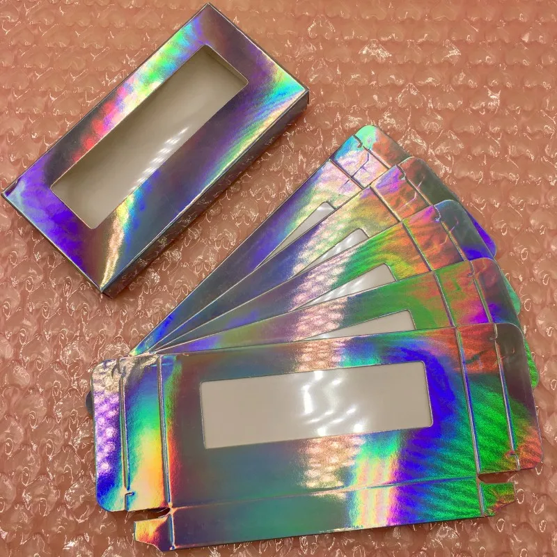 Holographic Быстрая рождественские Ресницы упаковка 50 шт./лот 100 шт./лот для 27 мм 25 мм норковые ресницы коробка - Цвет: Holographic