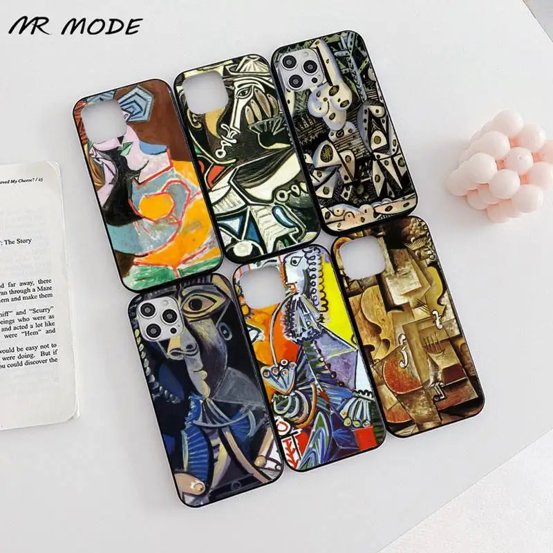 

Pablo Picasso Phone Case for iPhone 11 12 pro XS MAX 8 7 6 6S Plus X 5S SE 2020 XR Soft mobile bags