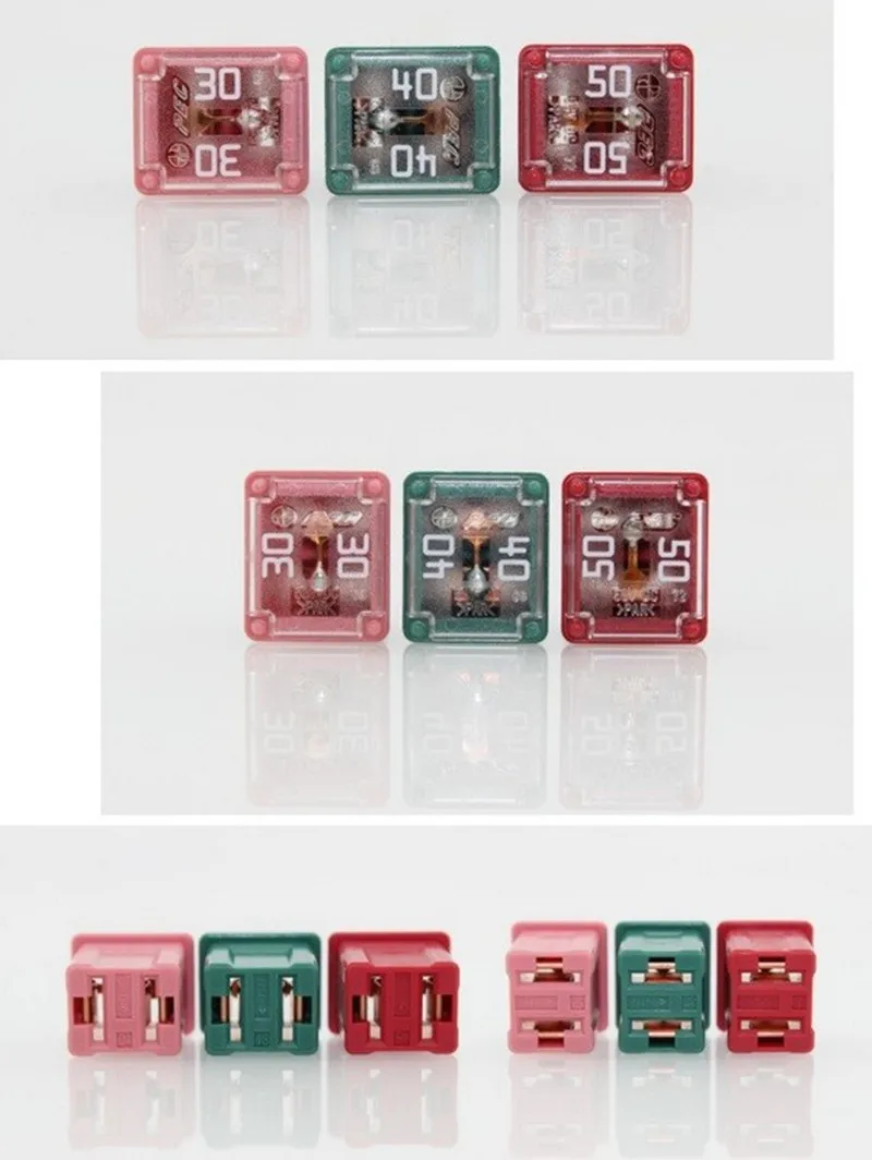 LPJ прямоугольник малый тип автоматический предохранитель 3 модель 18 шт. 30A 40A 50A для