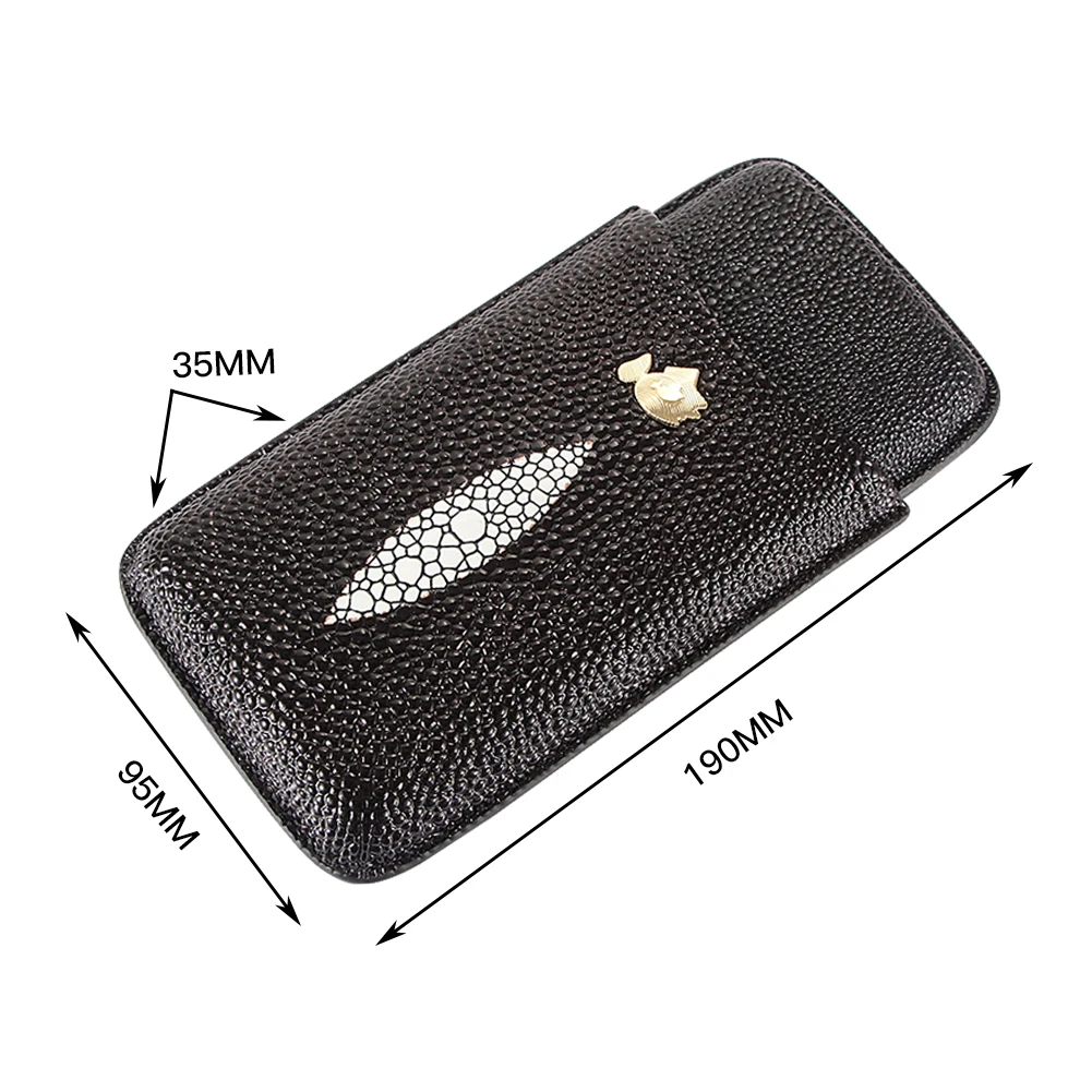 COHIBA гаджеты черный Портативный 2 трубки сигары держатель кожаный чехол для сигар