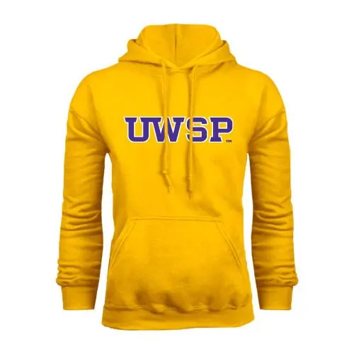 TSDFC UW Stevens Point Золотая флисовая толстовка с капюшоном uwsp' Унисекс Мужская
