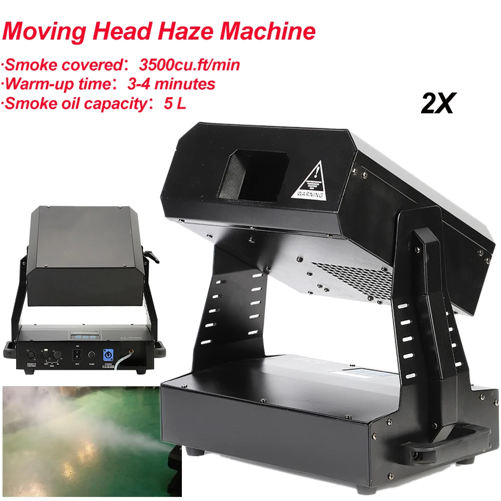 

2 шт./лот 2000 Вт Moving Head Haze Mahine противотуманная машина с DMX512 звуковым управлением для театральной вечеринки сцены DJ эффект освещения