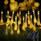 2050 светодиодов на солнечных батареях в форме капель лампы 5 м10 м строка светильник уличный Водонепроницаемый Рождественский светильник для освещения сада светильник лужайки двор Солнечная лампа украшения