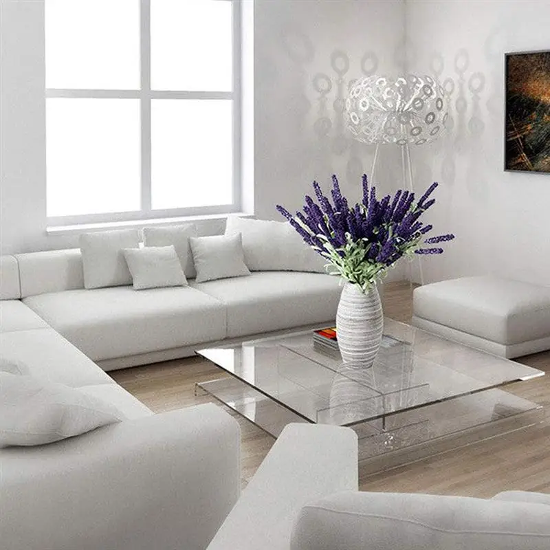 

Artificial Lavender With 12 Branches, Realistic Pastoral Fake Flowers For Living Room Decoration, Beautiful Wedding Banquet