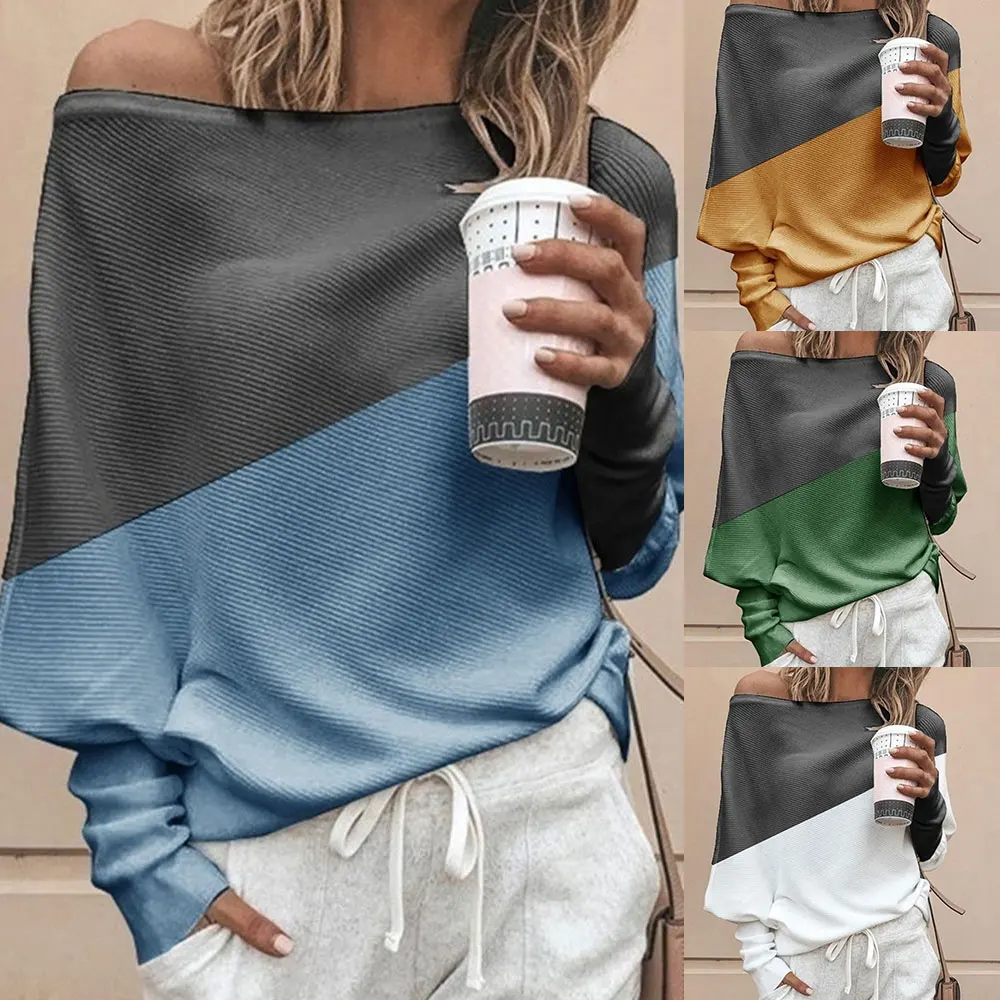 Женская трикотажная футболка с длинным рукавом вышитая цветная и открытыми