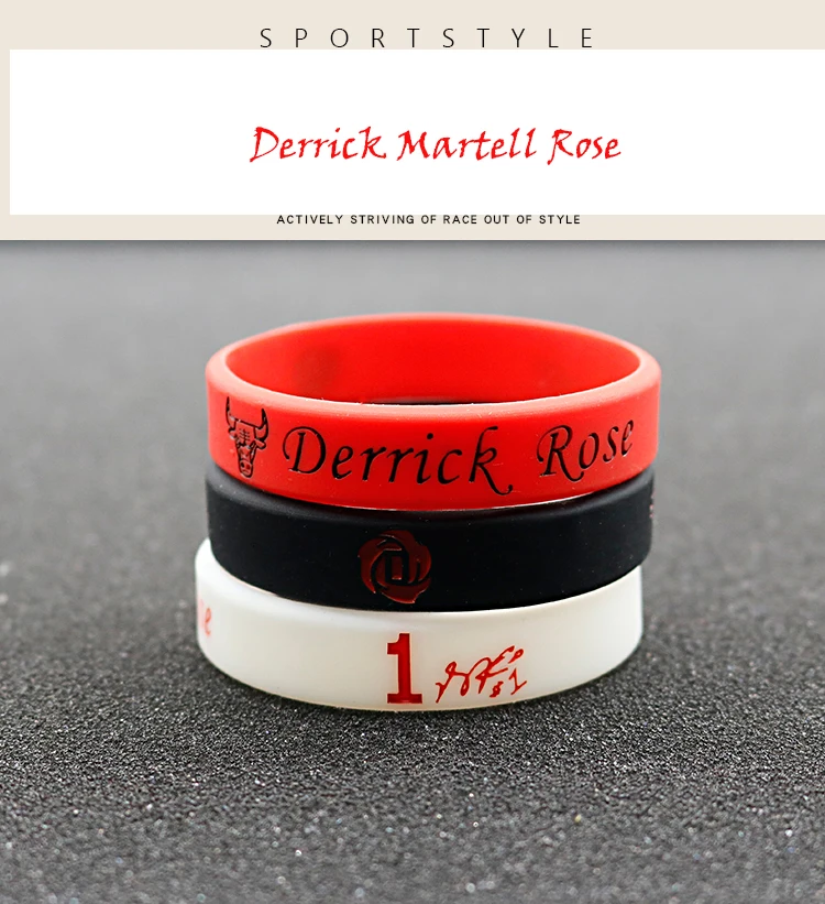 Деррик Мартелл розовые силиконовые баскетбольные браслеты Для мужчин женщин