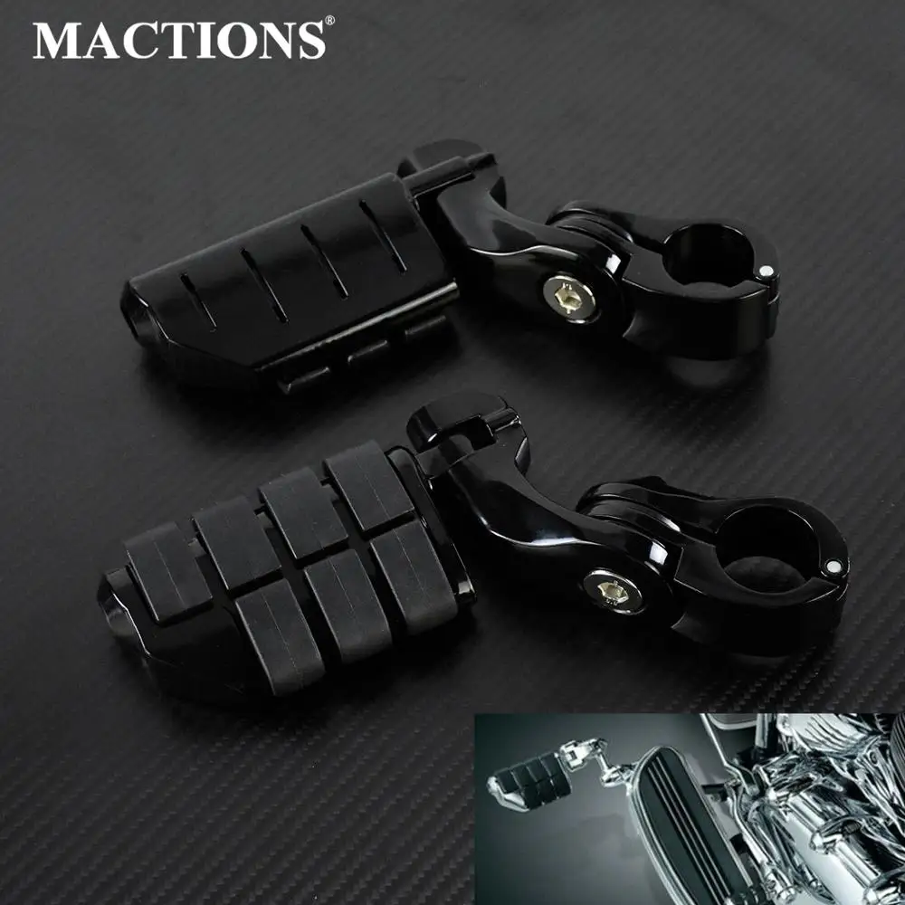 

Universal Motorcycle 32mm Foot Pegs Engine Guard Highway Footpegs Footrest Short Angled Clamp For Harley For Honda For Yamaha