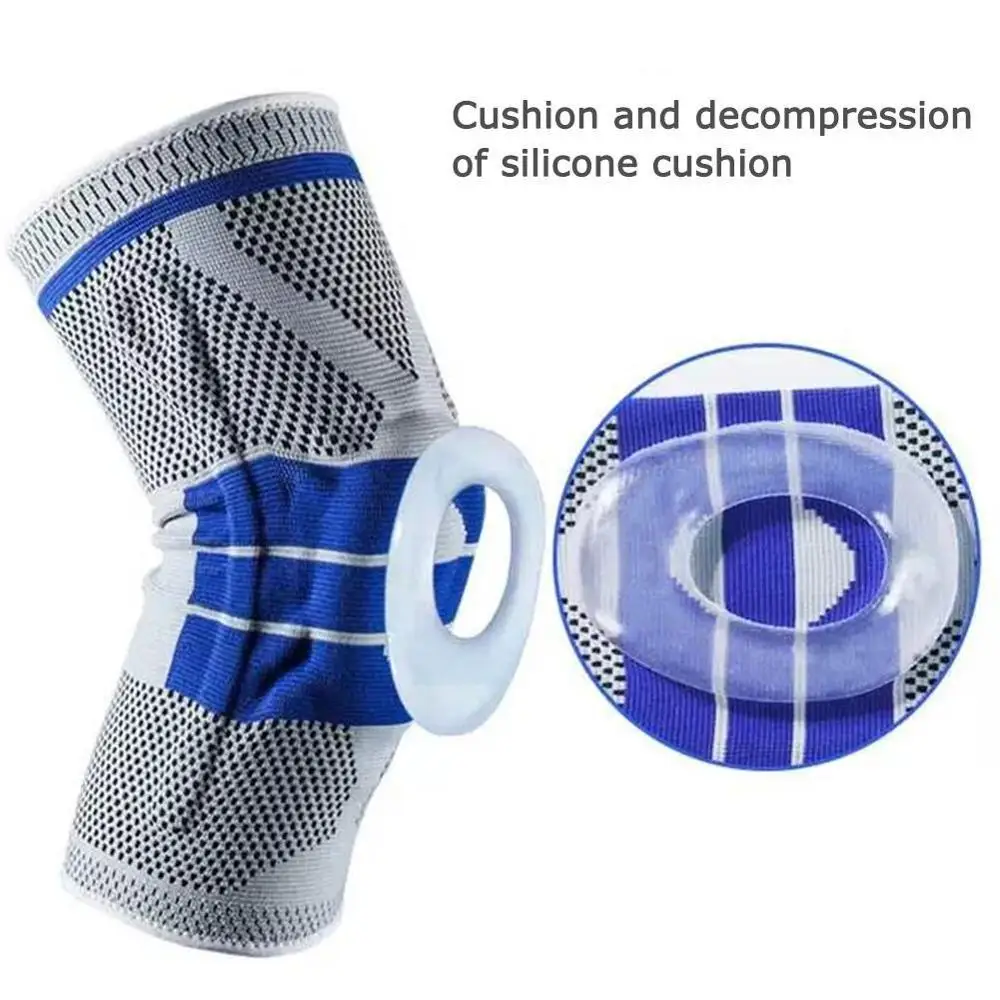 

1Pcs S-5XL Large Size Running Hiking Nylon Silicon Padded Knee Pads Support Brace Patella Protector Kneepad For Fat Person