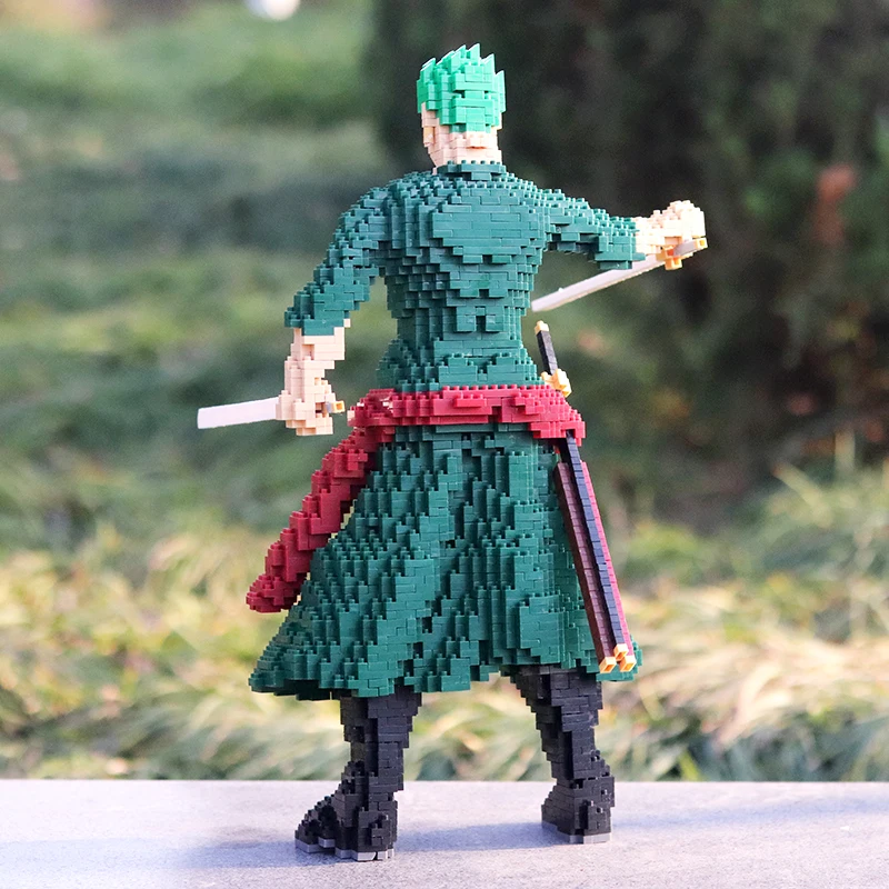 HC 9886 Аниме One Piece Roronoa Zoro Pirate 3D модель 3178pcs DIY Мини Алмазные блоки кирпичи игрушки