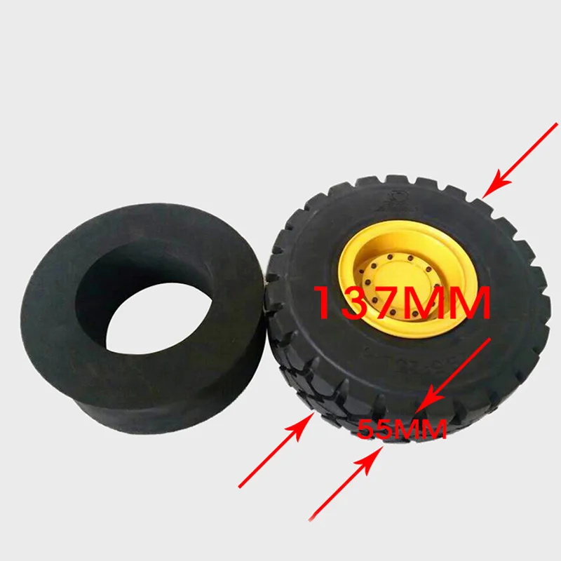 

1PC 137mm Simulation Car Tires Mini Tire Small Tyres Plastic Wheels for Engineering Vehicle/ Forklift/Bulldozer/Loader Model