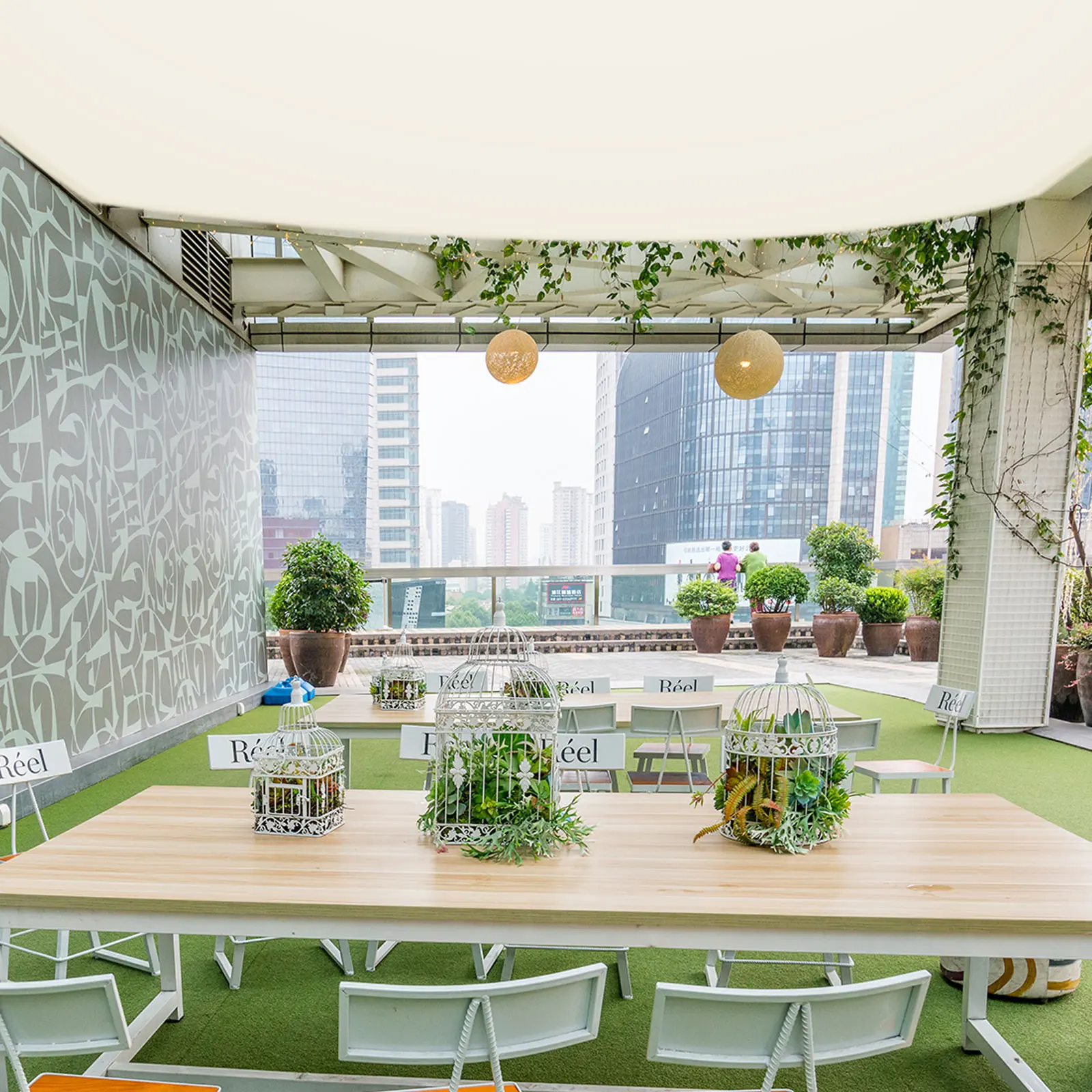 

Canopy Cover Beige Sun Shelter 300D Canvas Sunshade Waterproof Awning Sun Protection Tent Fly Canopy Top with Sticker