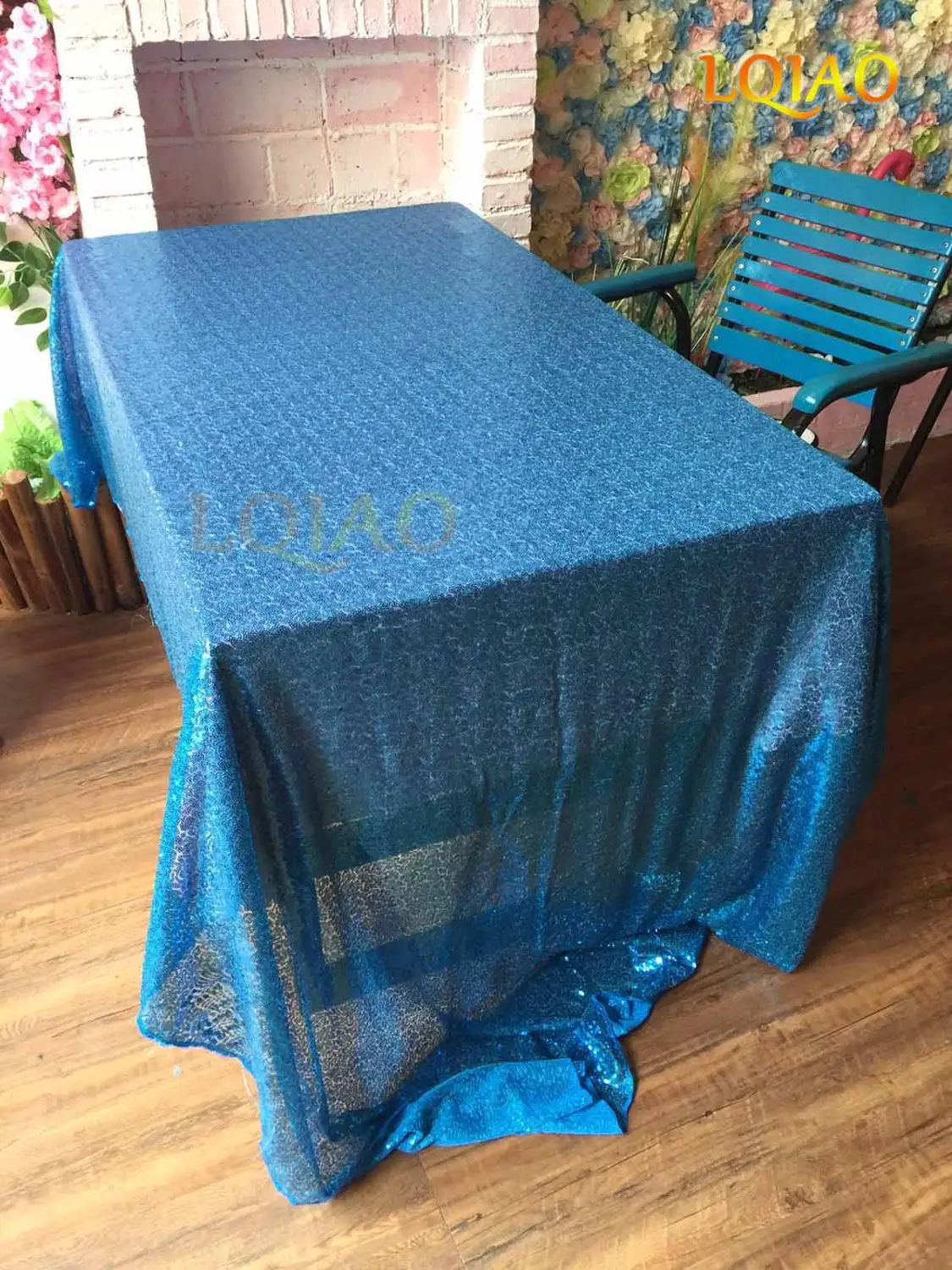 Turquoise 18 цветов, 225 см X 330 см, Блестящая серебряная скатерть с блестками, 90x132 дюймов, свадебное украшение скатерти, прямоугольная скатерть с блестками - Цвет: Turquoise