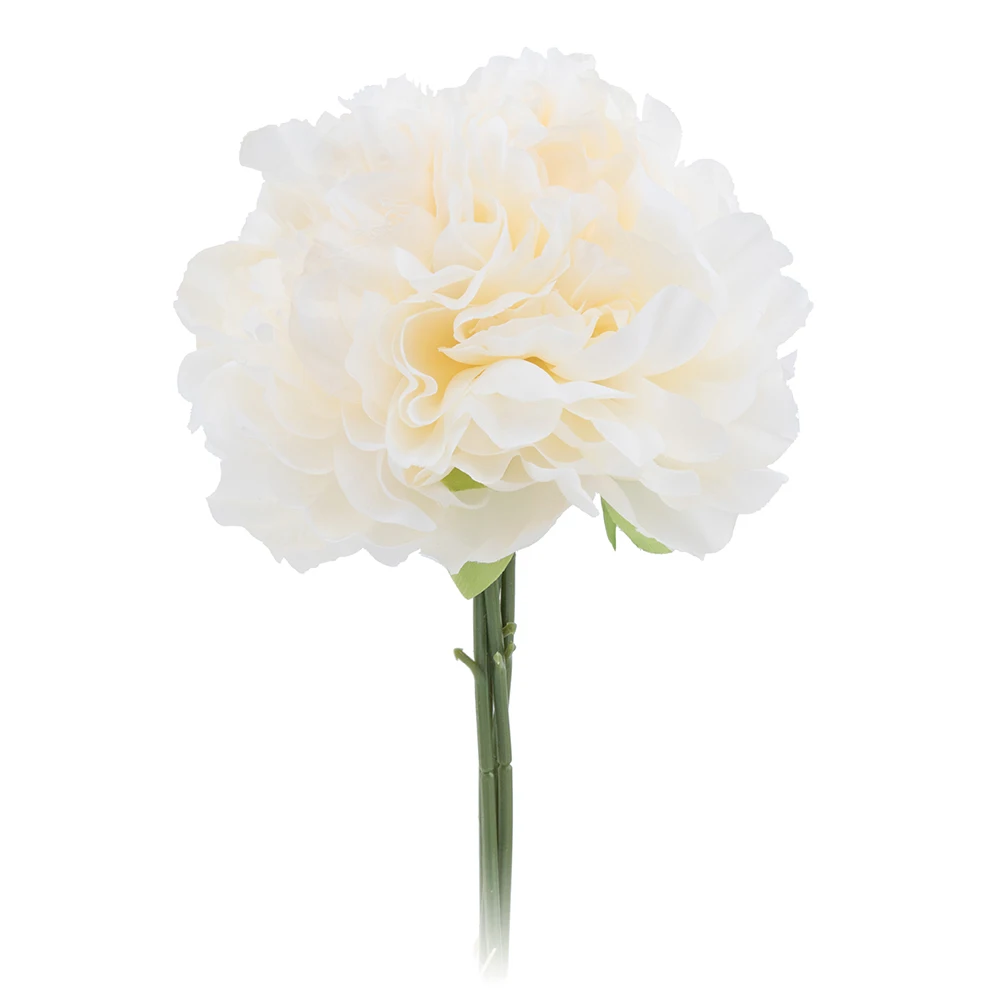 Cream White 4 шт. красивые шелковые пионы, искусственные цветы, белый букет, большое искусственное домашнее растение, украшение, Свадебная вечеринка, сделай сам, синий цвет - Цвет: Cream White