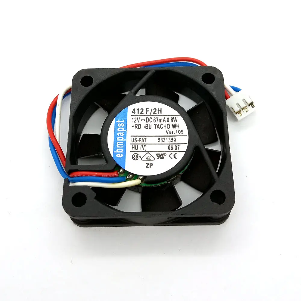 Немецкий ebmpapst 412 F/2 H 40x40x10MM DC12V 0,8 W охлаждающий вентилятор